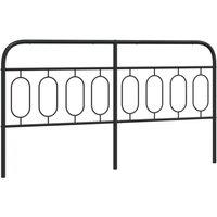 Berkfield Home Metal Headboard Black 193 cm