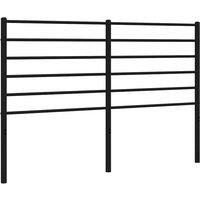 Berkfield Home Metal Headboard Black 140 cm