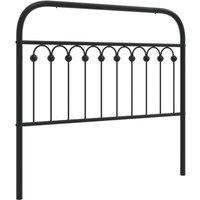 Berkfield Home Metal Headboard Black 107 cm