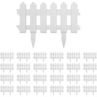 Berkfield Home Lawn Edgings 25 pcs White 10 m PP