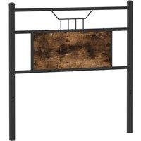 Berkfield Home Headboard Smoked Oak 75 cm Engineered Wood & Steel in Brown