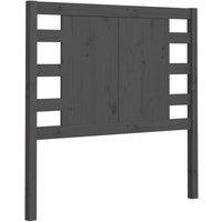 Berkfield Home Headboard Grey 96x4x100 cm Solid Wood Pine | Size: 96 x 4 x 100 cm