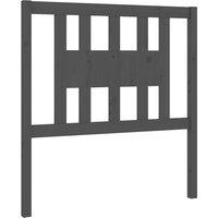 Berkfield Home Headboard Grey 96x4x100 cm Solid Wood Pine | Size: 96 x 4 x 100 cm
