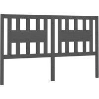 Berkfield Home Headboard Grey 206x4x100 cm Solid Wood Pine | Size: 206 x 4 x 100 cm