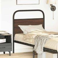 Berkfield Home Headboard Brown Oak 80 cm Steel & Engineered Wood