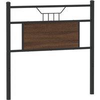 Berkfield Home Headboard Brown Oak 75 cm Engineered Wood & Steel