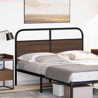 Berkfield Home Headboard Brown Oak 135 cm Steel & Engineered Wood
