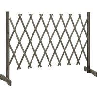 Berkfield Home Garden Trellis Fence Grey 150x80 cm Solid Firwood