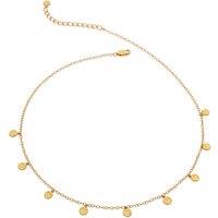 Hot Diamonds Women's HD X Golden Edit Lunar Necklace in Silver | Size: 45 cm