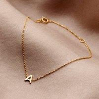 Posh Totty Designs Women's Petite 9ct Gold Initial Bracelet