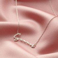 Posh Totty Designs Women's Sterling Silver Script Name Necklace