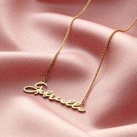Posh Totty Designs Women's Yellow Gold plated Script Name Necklace