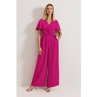 Phase Eight Women's Julissa Pink Wide Leg Jumpsuit in Fuchsia | Size: 8