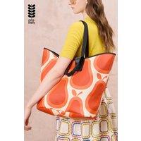 Orla Kiely Women's Bold Pear Print Carryall Tote with Dual Handles & Popper Fastening