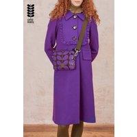 Orla Kiely Women's Retro Stem Print Slim Crossbody Bag with Adjustable Strap in Purple