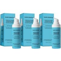 GlowCocktail London Women's 3 x Hydrate & Cleanse Hyaluronic Acid Foaming Cleanser 200ml in Blue