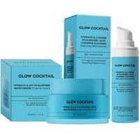 GlowCocktail London Women's Hydrate & Lift Hyaluronic Acid Moisturizer 50Ml + Hydrate & Cleanse Hyaluronic Acid Foaming Cleanser 200Ml in Blue
