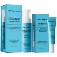 GlowCocktail London Women's Hydrate & Plump Hyaluronic Acid Serum 30Ml + Hydrate & Brighten Hyaluronic Acid Eye Cream 15Ml in Blue