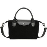 Leather Village Women's Forma Suede Real Leather Top-Handle Crossbody Bag in Black