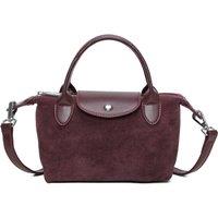 Leather Village Women's Forma Suede Real Leather Top-Handle Crossbody Bag in Burgundy