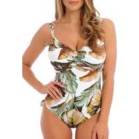 Fantasie Women's Kinabalu Twist Front Swimsuit With Adjustable Leg in White | Size: 32F