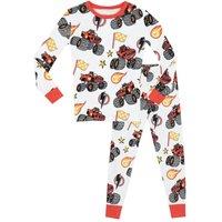 Blaze and the Monster Machines Boy's Monster Truck Pyjama Set in White | Size: 18-24 m