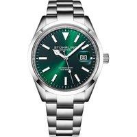 STHRLING Original Men's Datemaster Quartz 42mm Watch - Stainless Steel Bracelet in Green
