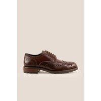 Oswin Hyde Men's George Leather Derby Brogue in Brown | Size: 7