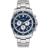 Kennett Men's PaceSetter Chronograph Watch Nautical Inspired Timepiece in Metallic Silver
