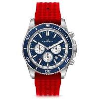 Kennett Men's PaceSetter Chronograph Watch Nautical Inspired Timepiece in Red