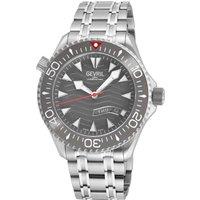 Gevril Men's Hudson Yards, Swiss Automatic Diver, Black Dial, Unidirectional Rotating bezel Bezel, 316L Stainless Steel, Sapphire Crystal, & 30 ATM