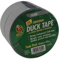Sellotape Duck Tape Original 50Mm X 50M Silver (Pack Of 2)