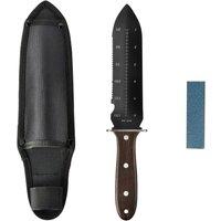 FLORA GUARD Durable Hori Garden Trowel with Oxford Cloth Sheath & Sharpening Stone in Brown