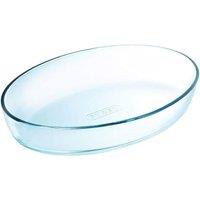 Pyrex 4 Litre Oval Glass Roaster 39 x 27cm in Clear | Size: 39 x 27 cm