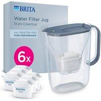 Brita Style Essential Blue Filter Jug (2.4L) incl. 6x MAXTRA PRO PURE PERFORMANCE | Size: 1 Pack
