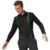 tectake Sequin Trouser Braces in Green