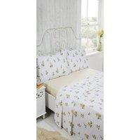 Rapport Home Rosebud Cotton Bed Cover Sheet Set in Lemon | Size: King