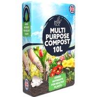 Pelle & Sol Multi Purpose Compost Outdoor Indoor Plants & Soil All Purpose 10L in Black