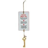 Premier Decorations Santa's Magic Key Christmas Door Charm in Gold