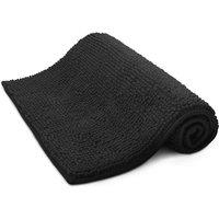 Keplin Non-Slip Microfibre Bath & Toilet Mat, Soft & Comfortable, 40x60cm in Black | Size: 40 cm x 60 cm