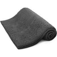 Keplin Non-Slip Microfibre Bath & Toilet Mat, Soft & Comfortable, 50x80cm in Grey | Size: 50 cm x 80 cm