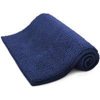 Keplin Non-Slip Microfibre Bath & Toilet Mat, Soft & Comfortable, 50x80cm in Navy | Size: 50 cm x 80 cm