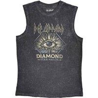 Def Leppard Diamond Star Halos Tank Top in Grey | Size: Small