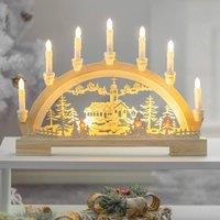 Globrite Christmas Candle Bridge with 10 LED Lights Battery Operated Home Decor