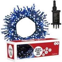 Globrite Blue White Fairy Lights 10m 100LED String Lights for Indoor & Outdoor Decoration
