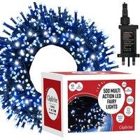 Globrite Blue White Fairy Lights 50m 500LED String Lights for Indoor & Outdoor Decoration