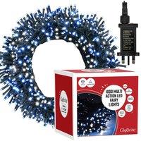 Globrite Blue White Fairy Lights 100m 1000LED String Lights for Indoor & Outdoor Decoration