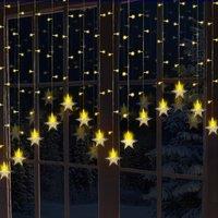 Globrite 104 LED Curtain Fairy Lights with 8 Modes - Snowflakes - Warm White