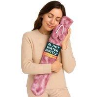 volila 2L Long Hot Water Bottle with Plush Cover for Back Pain Relief in Pink | Size: 1 pack