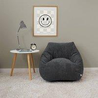 rucomfy Beanbags rucomfy Indoor Jumbo Cord Snuggle Bean Bag Chair for Kids in Grey